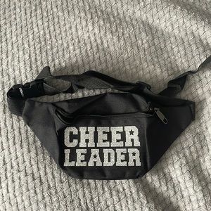 Cheerleader glitter Fanny pack/black belt bag